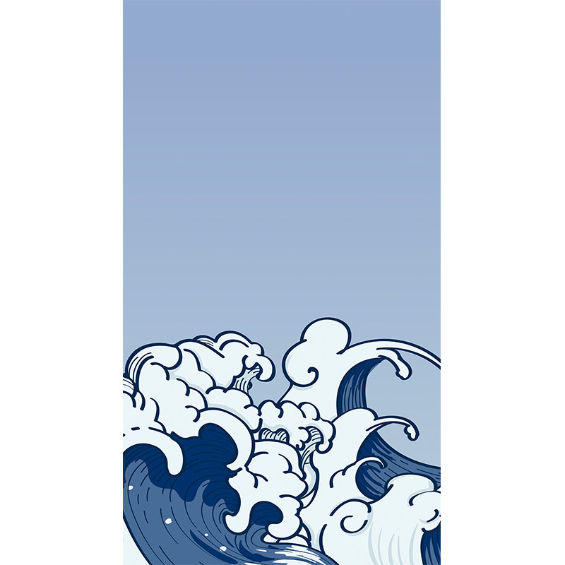 419和风日式海浪浪花插画ai文件设计素材打包设计素材