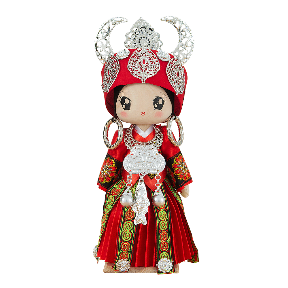 藤缠广西少数民族壮族特色饰品摆件送礼木偶娃娃木偶