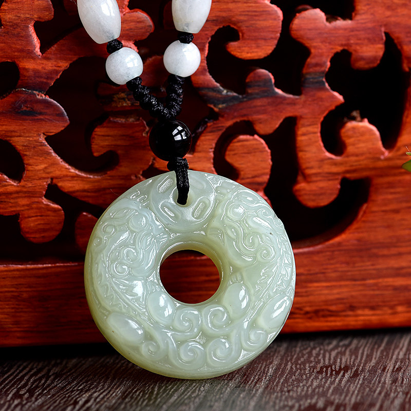 吊坠新疆和田玉平平安扣玉坠貔貅男士挂坠皮丘项坠