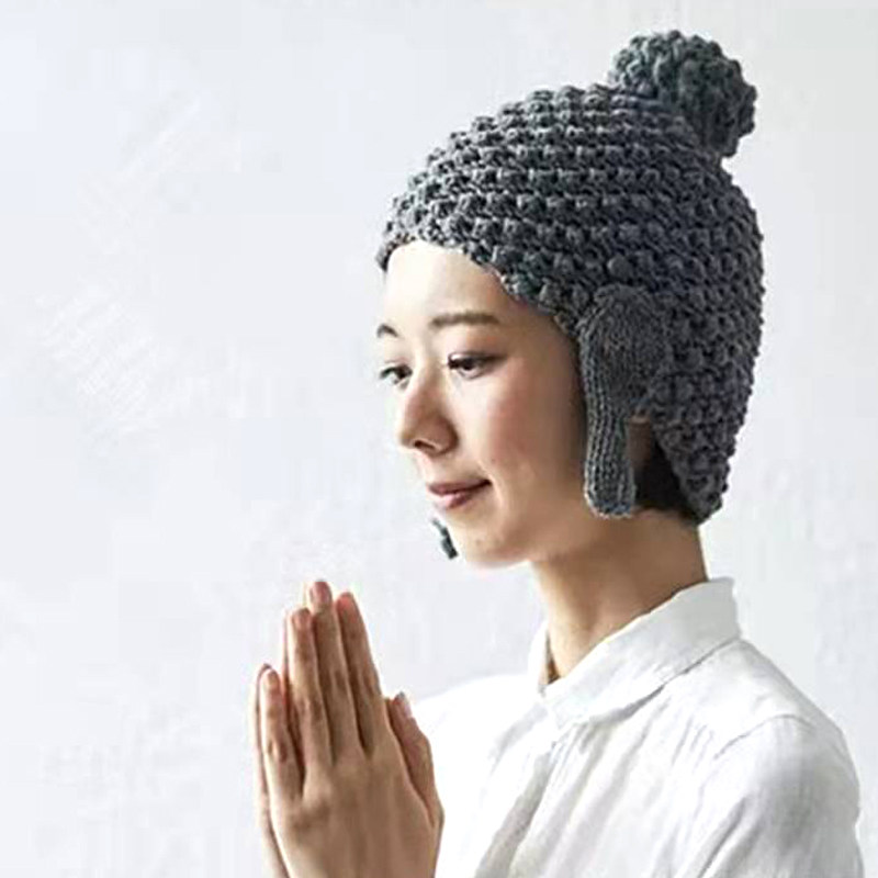 帽子如来如来佛佛祖佛头尼姑毛线针织男女抖音帽子