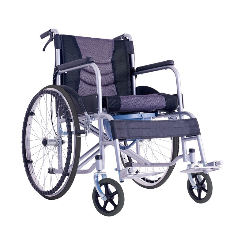 助邦轮椅折叠轻便小带坐便老年人便携超轻轻旅行手动轮椅