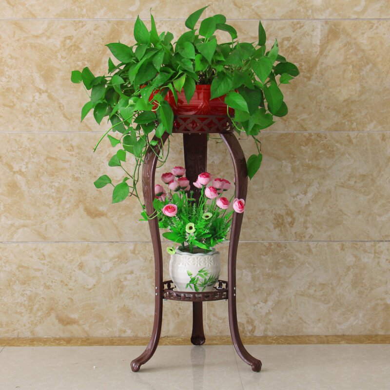 花架客厅电视柜旁置可移动中式摆件饰品厨房窗台花架