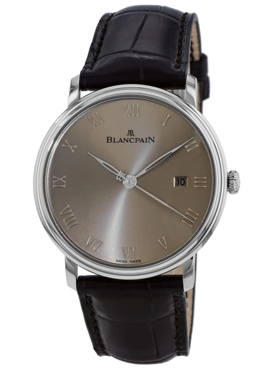 【联保】Blancpain宝珀Villeret灰面40mm机械男表6651-1504-55A