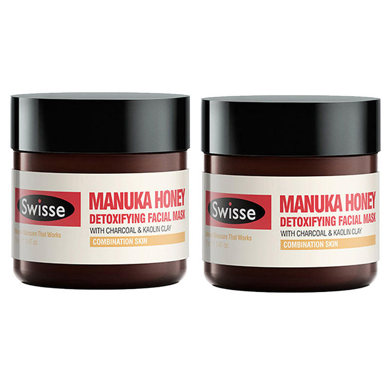 澳洲swisse清洁面膜麦卢卡蜂蜜涂抹式泥膜去黑头粉刺收缩毛孔2只