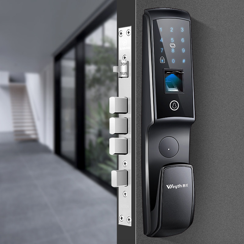 惠氏dt18指纹家用防盗门锁智能锁远程密码锁推拉电子磁卡锁￥699元