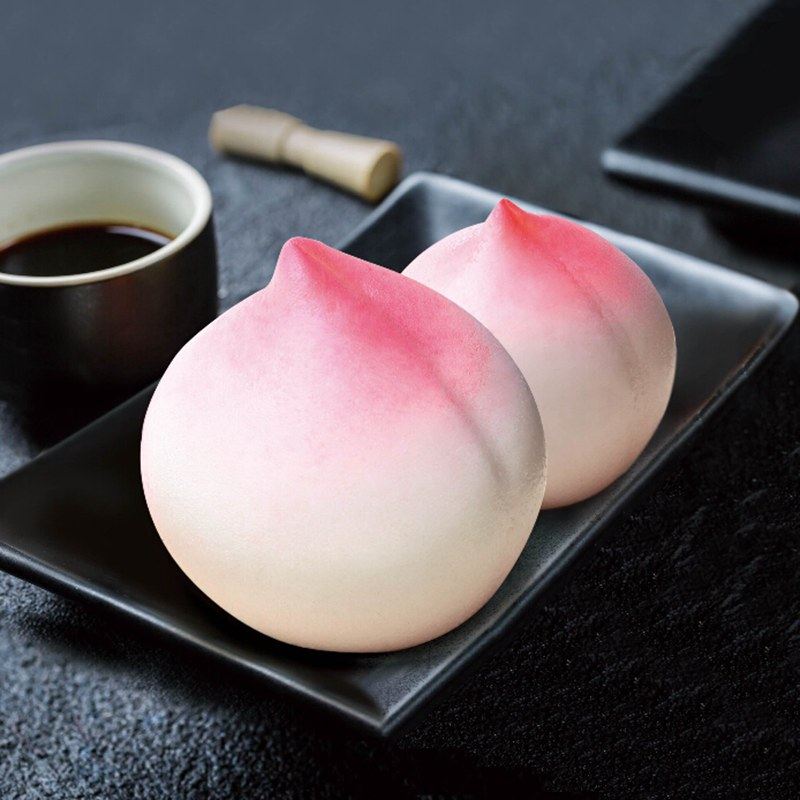 安井寿桃馒头包子点心生日寿宴寿包豆沙早餐包点