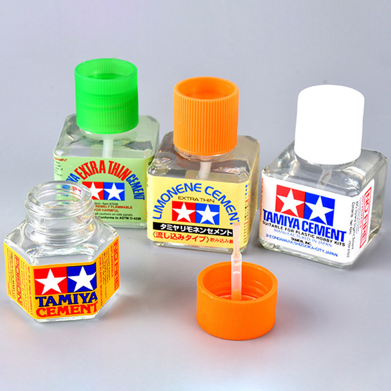 胶水田宫辅料溜缝橙味白盖高达模型速干绿盖模型制作工具