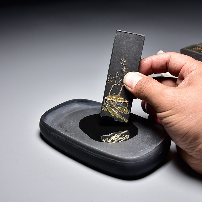 徽县墨锭研磨文房四宝墨条松烟徽墨墨块烟墨条书法文房四宝