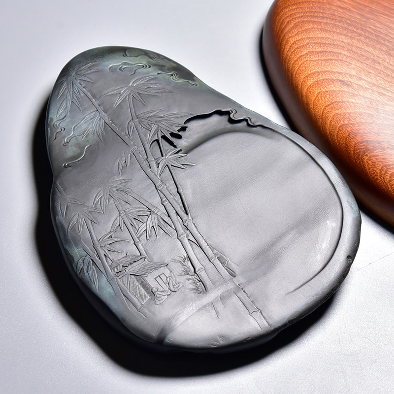 磨墨国家原石行书便携创作国画书法砚台