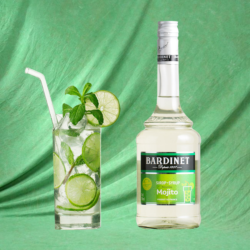 法国进口必得得利莫吉托风味糖浆700mlmojito鸡尾酒力娇酒