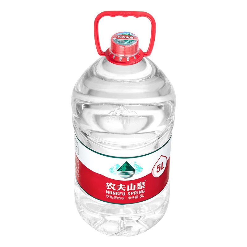 农夫山泉5升桶装水聪明盖天然弱碱家庭大瓶5l*4桶饮用水非矿泉水