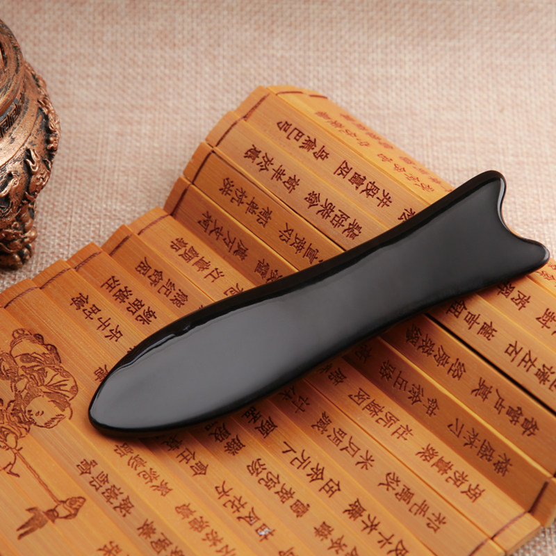 牛角面部专用形状刮痧板拨拨筋通用美容院眼部刮痧板