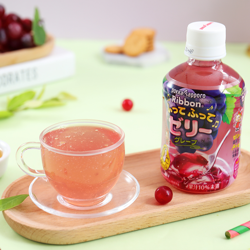 日本进口百佳葡萄果冻果汁饮料夏日清凉解暑饮品果味