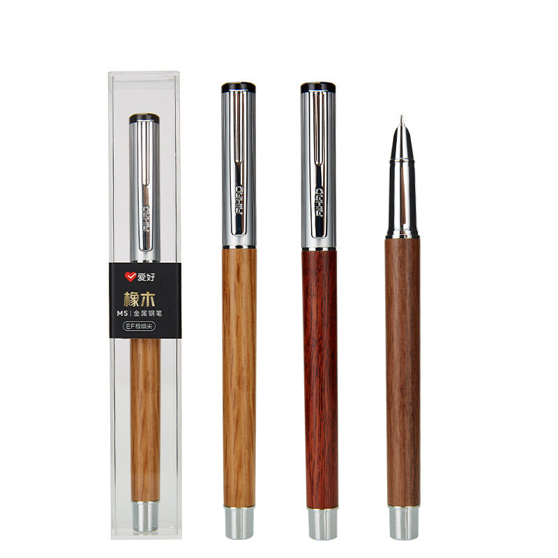 爱好钢笔温润木榉花梨胡桃木极细ef木杆书写钢笔