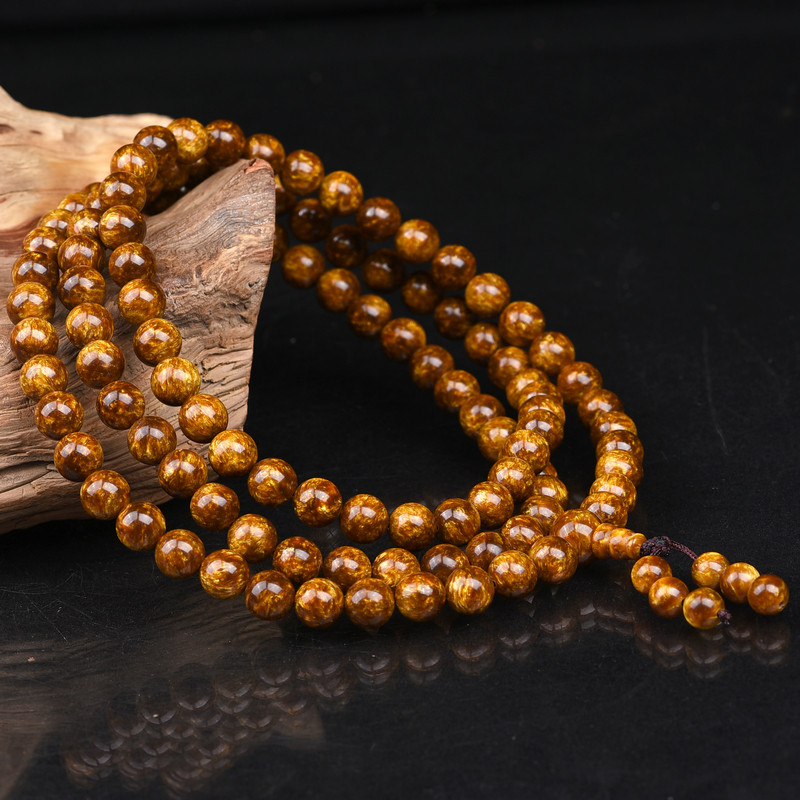 保真天然海柳手串108颗金丝佛珠男女手链收藏文玩佛珠