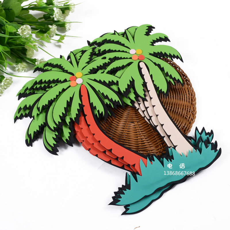 泡沫花朵墙贴 幼儿园教室墙面装饰布置 点缀装饰板报材料