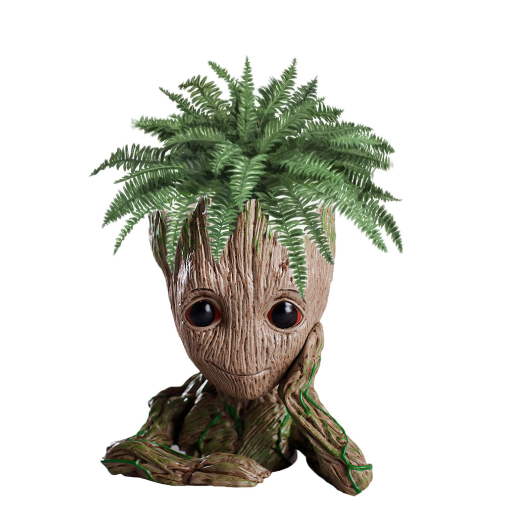 小树人格鲁特多肉小花盆可爱盆栽手办笔筒创意个性小摆件桌面装品