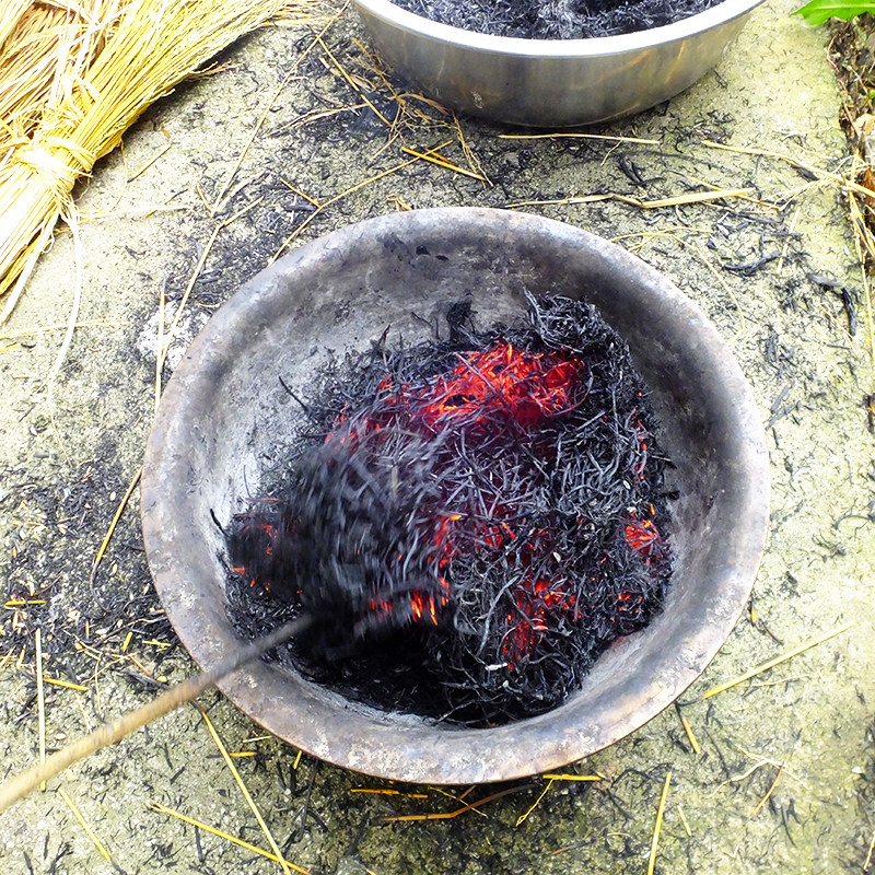 食用稻草粗灰500g咸蛋灰贵州农家粽子灰禾糯杆草自烧草木灰农产品