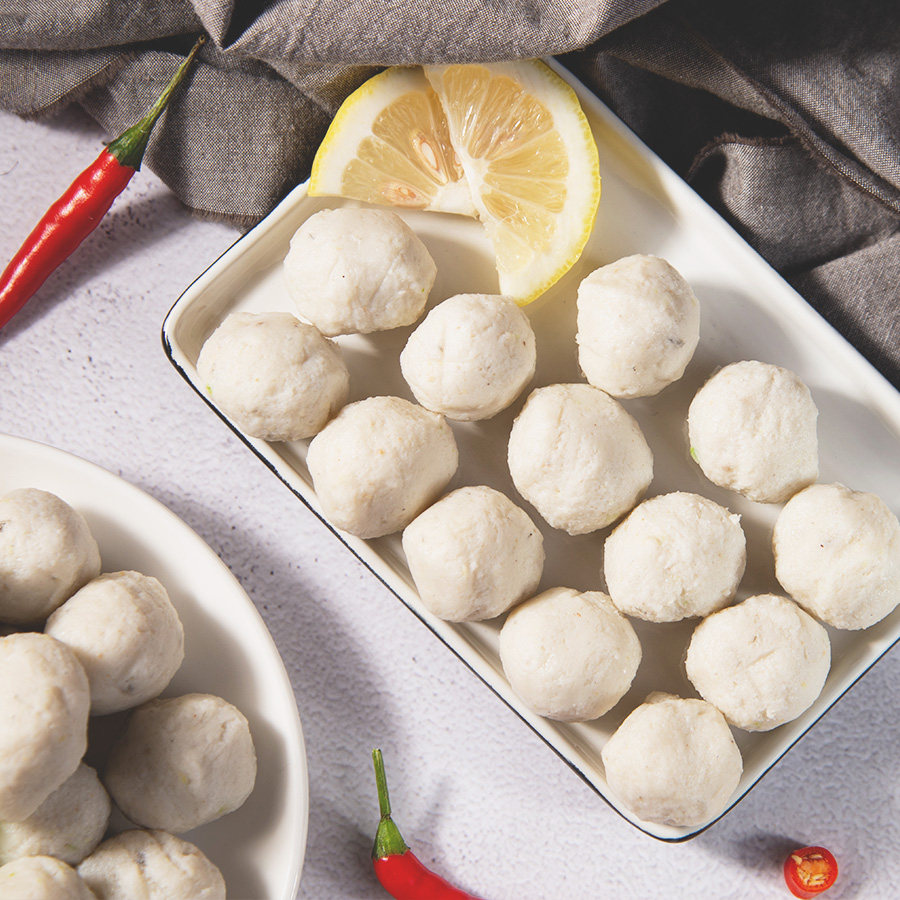 海鲜速冻250g无添加鱼肉丸子手工火锅打火新鲜鱼丸