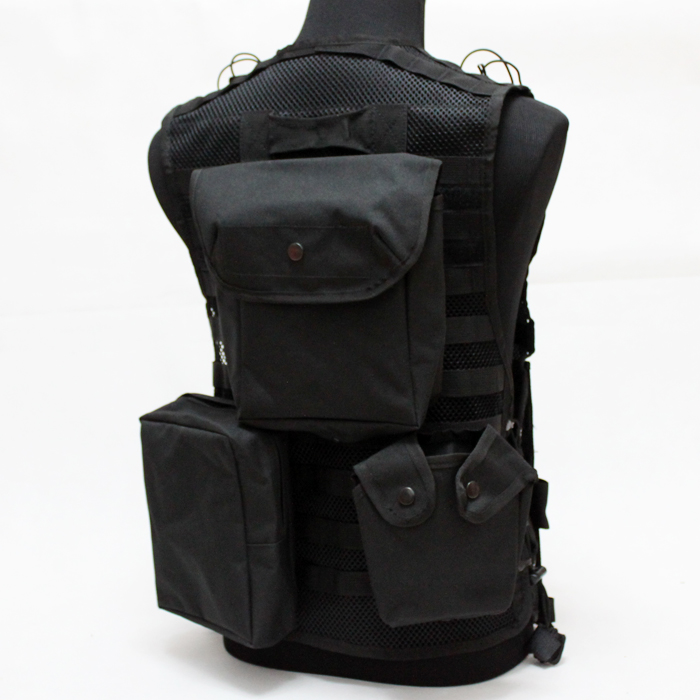 黑色tz13战术背心训练马甲单兵战斗携行装具战术背心