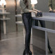 High-waist autumn and winter women's thin fleece outer wear bottoming imitation leather pants, women's tight-fitting large-size thin elastic pencil footwear High-waist autumn and winter women's thin fleece outer wear bottoming imitation leather pants, women's tight-fitting large-size thin elastic pencil footwear