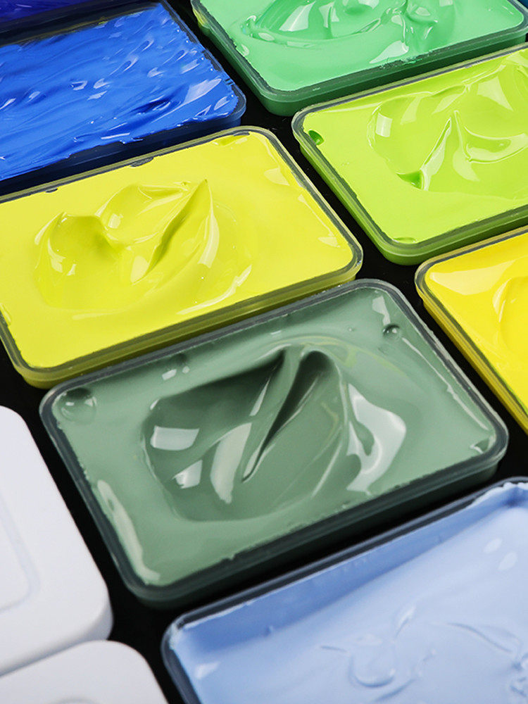 青竹水粉颜料套装42色集训艺考美术生专用80ml30ml24色果冻初学者学生