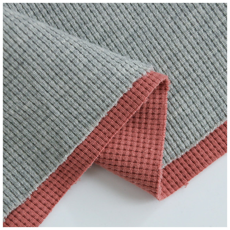 双面针织棉布玉米粒华夫格430克加厚卫衣套装服饰面料