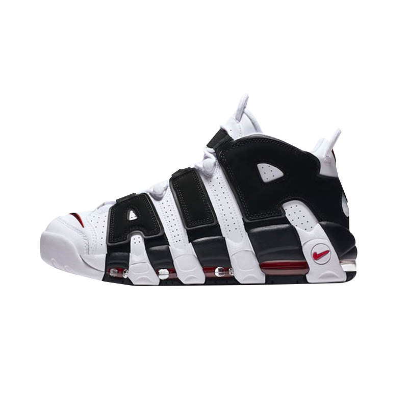 耐克nikeairmoreuptempo皮蓬air黑白黑白熊熊猫运动休闲鞋