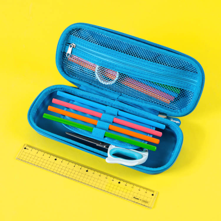 广博艾莎pu文具动漫卡通铅笔盒立体男孩女孩大容量笔袋