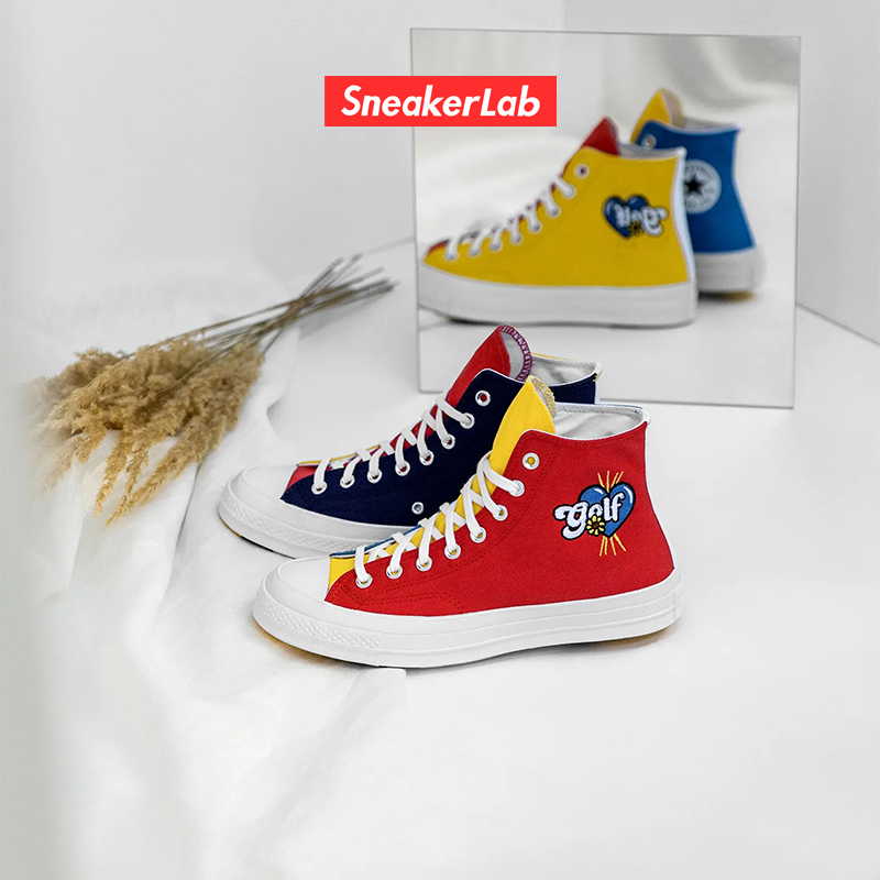 conversegolfwang匡威1970s小花联名红蓝鸳鸯帆布帆布鞋