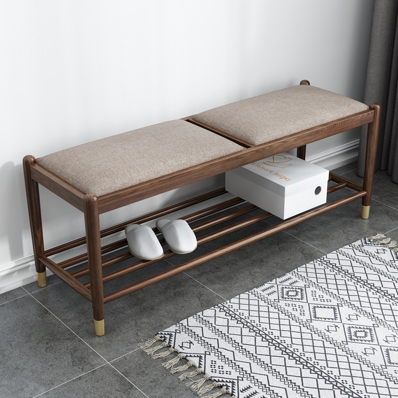 实木换鞋凳鞋架家用门口穿鞋凳可坐收纳凳简约北欧进门凳子多功能