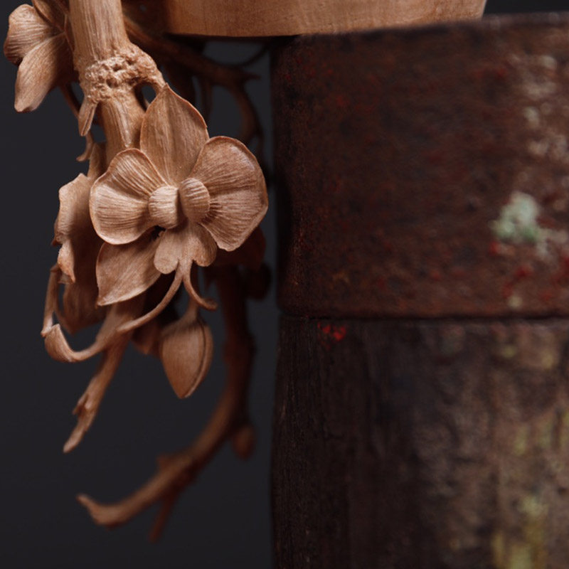 摆件檀香又见印度老山木雕蝴蝶蝶自来雕刻工艺摆件