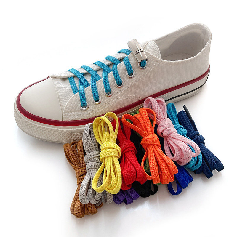免系懒人鞋带神器卡扣空军一号运动帆布弹力扁平鞋带