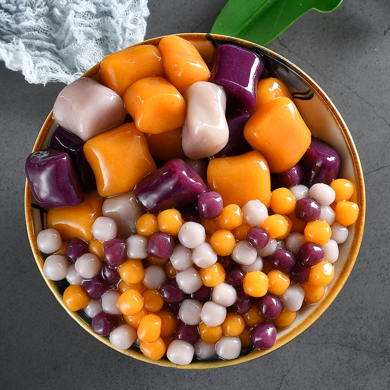 超欢彩色小芋圆手工鲜芋圆奶茶店专用商用甜品原料冷冻大芋圆成品