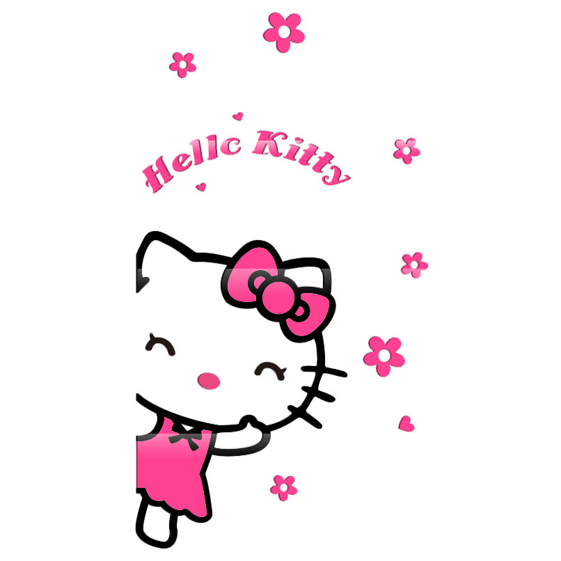 kitty猫叮当猫贴纸3d立体墙贴卧室自粘儿童房卡通女孩