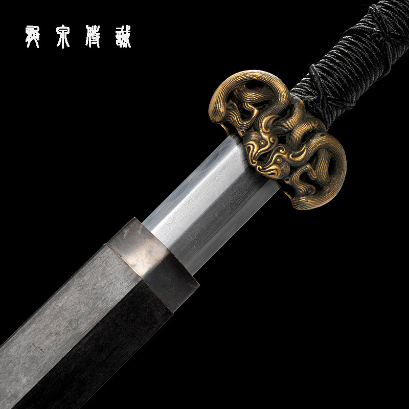 儡俱剑八面汉剑刀剑花纹钢纯手工长硬唐剑一体龙泉镇刀剑