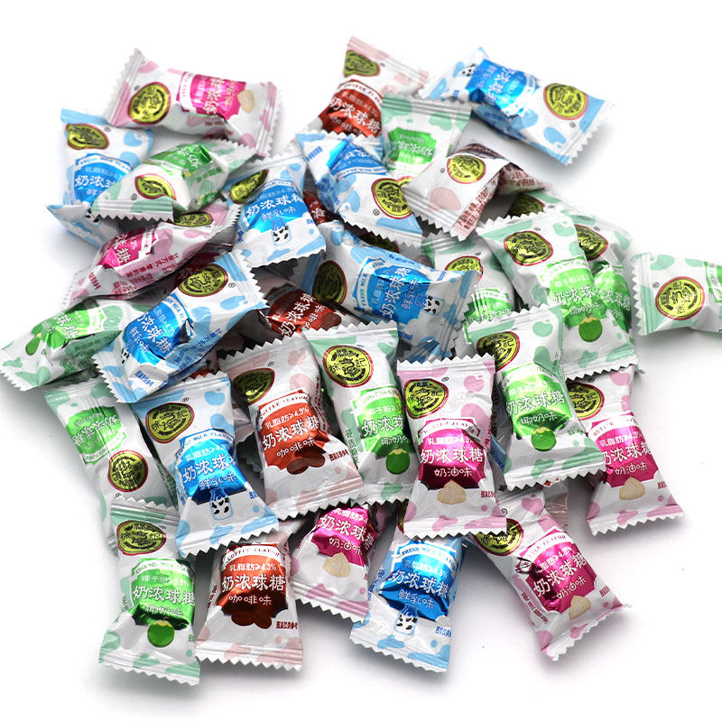 徐福记特浓球糖散装500g1斤约95颗喜硬糖椰奶鲜乳奶油咖啡味糖果
