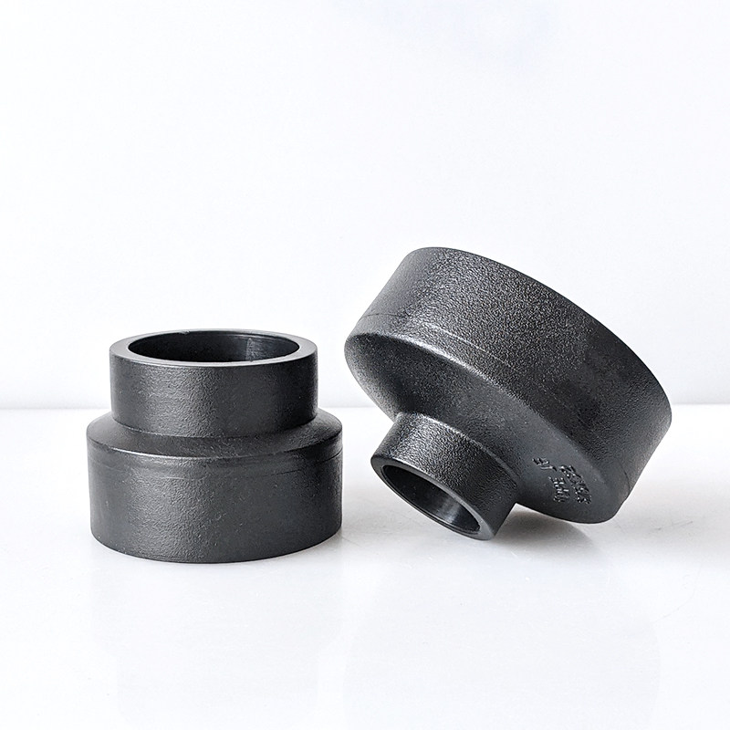 pe大小直通变径4寸焊接异径热熔水管7590110pe管