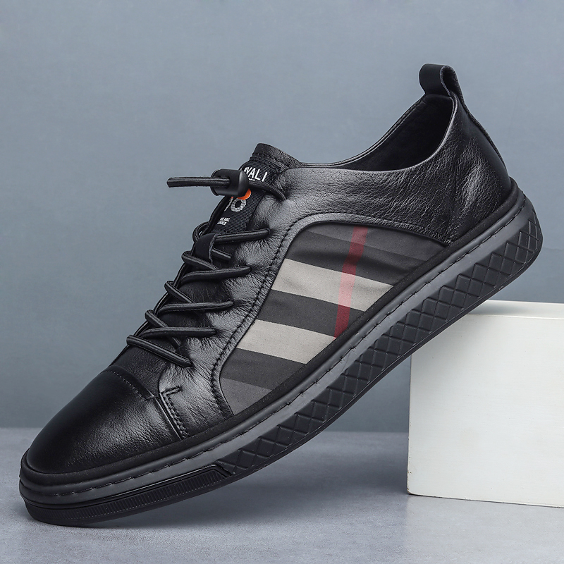 香港专柜欧洲站男鞋子加绒潮流真皮板鞋冬季个性潮鞋百搭休闲鞋男