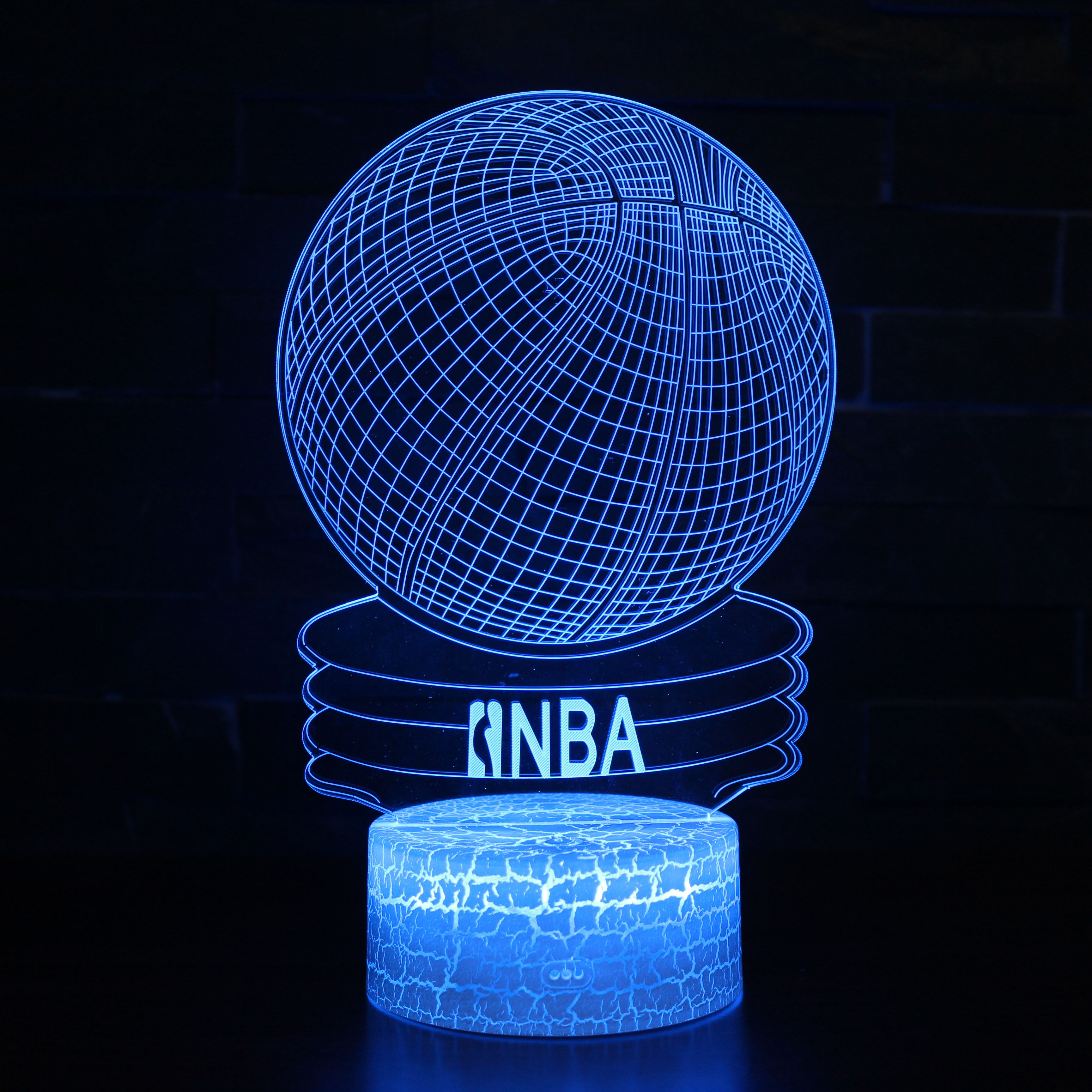nba篮球队充电小夜灯3dled立体创意台灯父亲节男生小夜灯