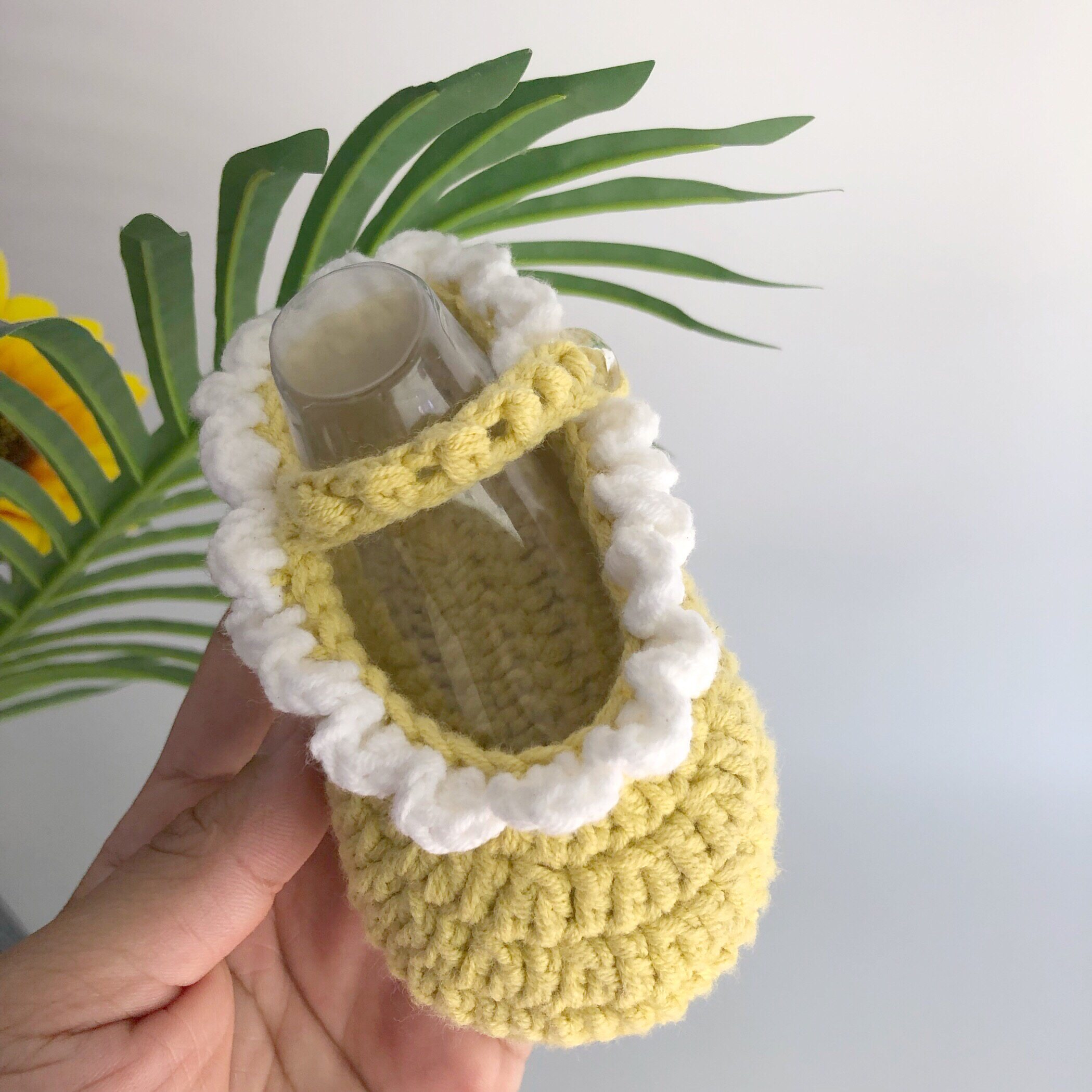 米粒麻麻手工 木耳花边宝宝鞋 钩针宝宝鞋 手工婴儿鞋 非成品—毛线