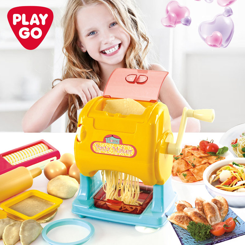 playgo贝乐高厨房面条机手工食品制作儿童过家家玩具过家家玩具