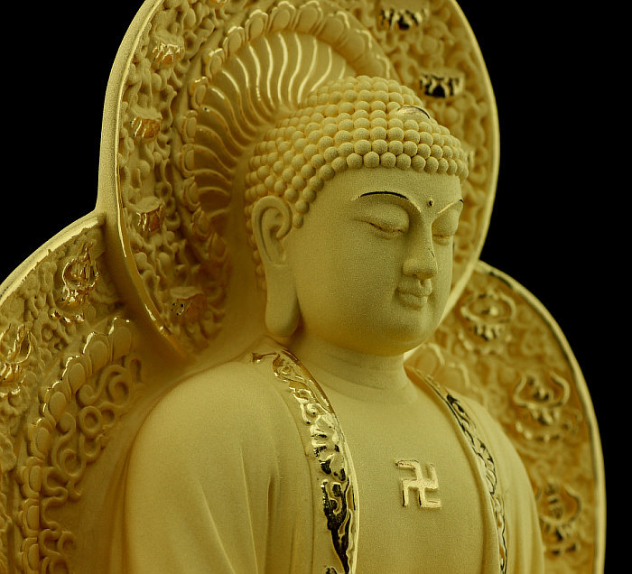 摆件佛像释迦摩尼创意千足足金庄严慈祥精美摆件