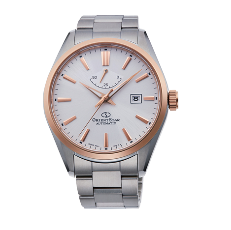 orientstar东方星自动计时商务银色reau0401日本指针式日韩腕表