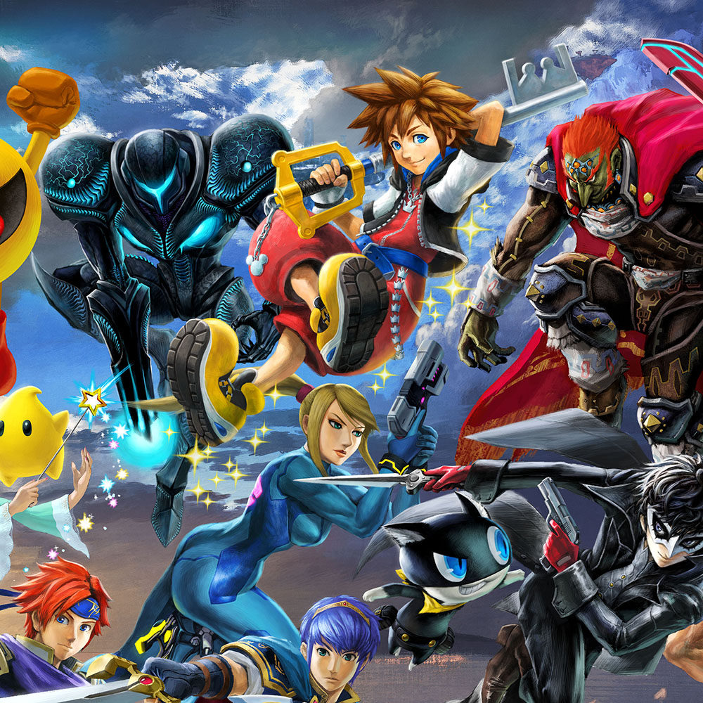 任天堂明星大乱乱斗游戏海报ns周边墙画打印游戏