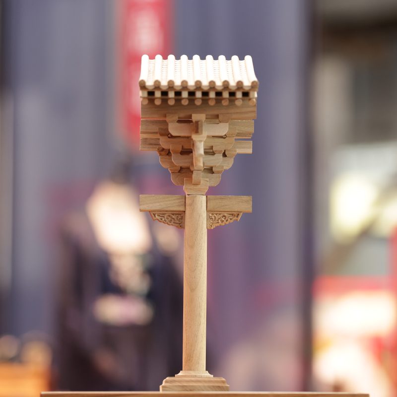晚峰书屋中国榫卯积木宋式六铺作斗栱古建筑结构模型其他特色工艺品