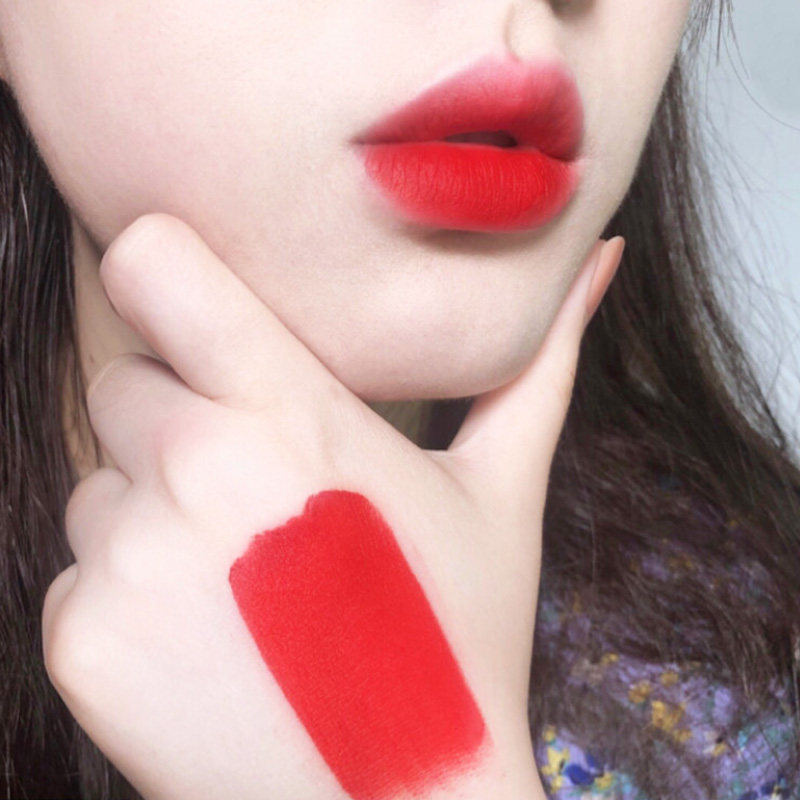 兰蔻口红505朱砂红菁丝绒雾面哑光唇膏苹果唇膏