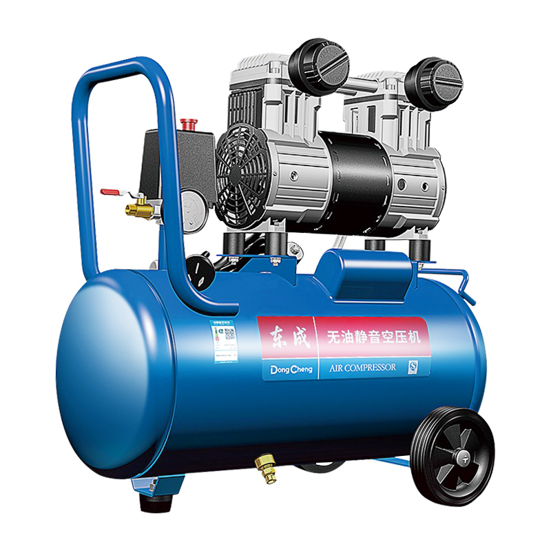 气泵空压机东成小型空气压缩机高压打气机木工无油静音冲气泵