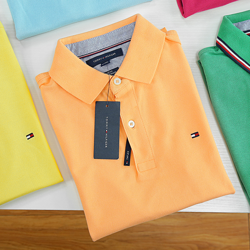 TOMMY HILFIGER男士汤米夏季修身纯棉短袖POLO衫SLIM FIT商务休闲