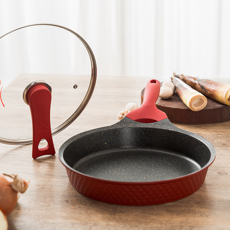 韩国迪迪尼卡麦饭石不粘锅三件件套高颜值可爱锅具锅组套装